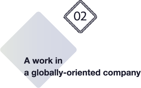 A work in a globally-oriented company