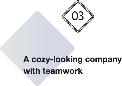 A cozy-looking company with teamwork